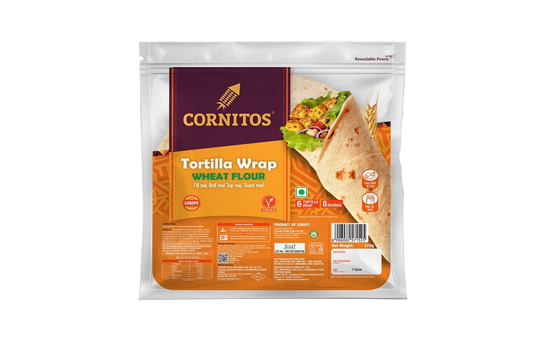 Cornitos Tortilla Wrap Wheat Flour    Pack  270 grams